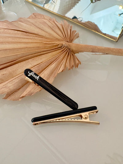 Script Fuck Hair Clip Set {Black}