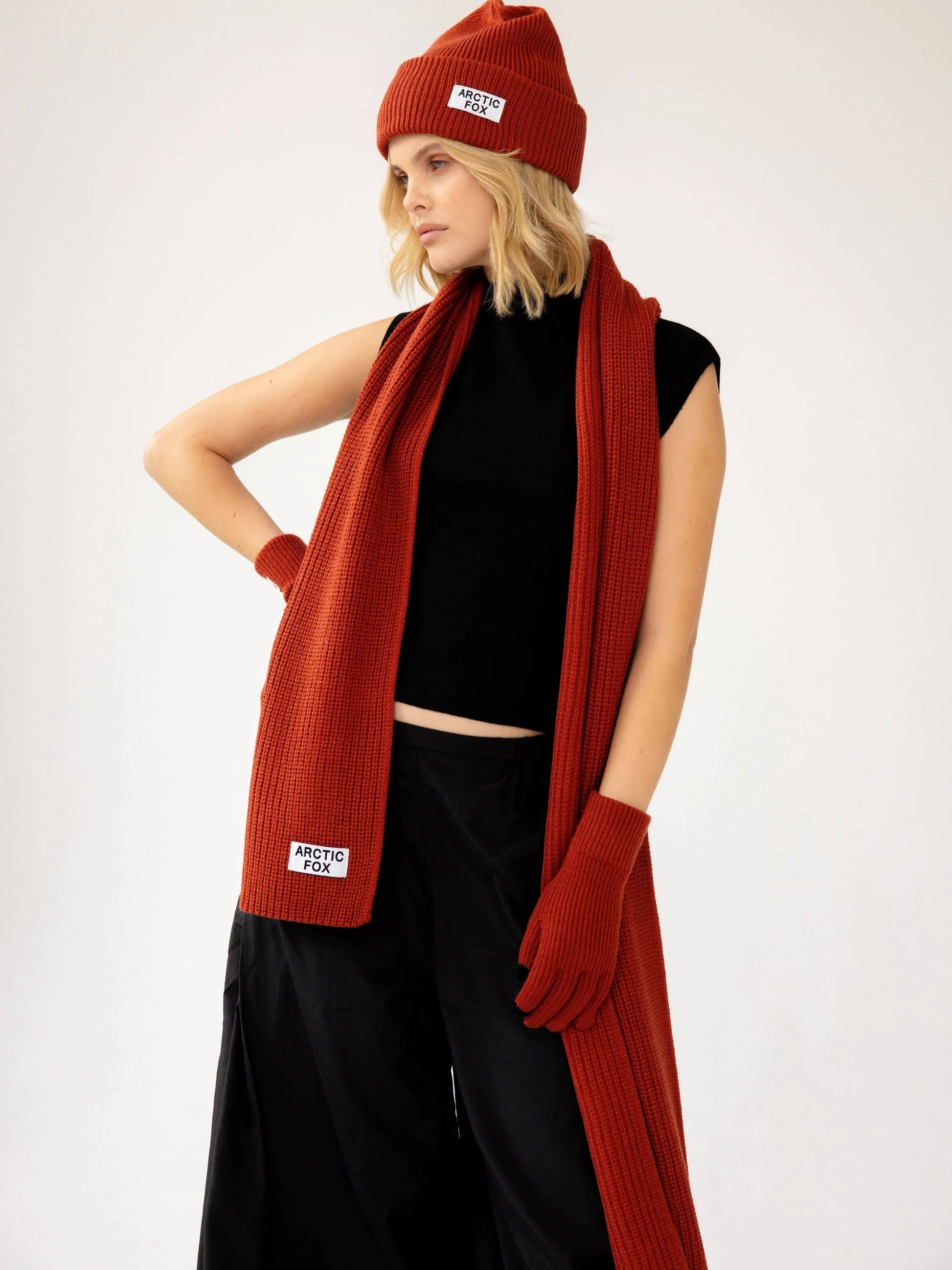Recycled Bottle Scarf {Deep Terracotta}