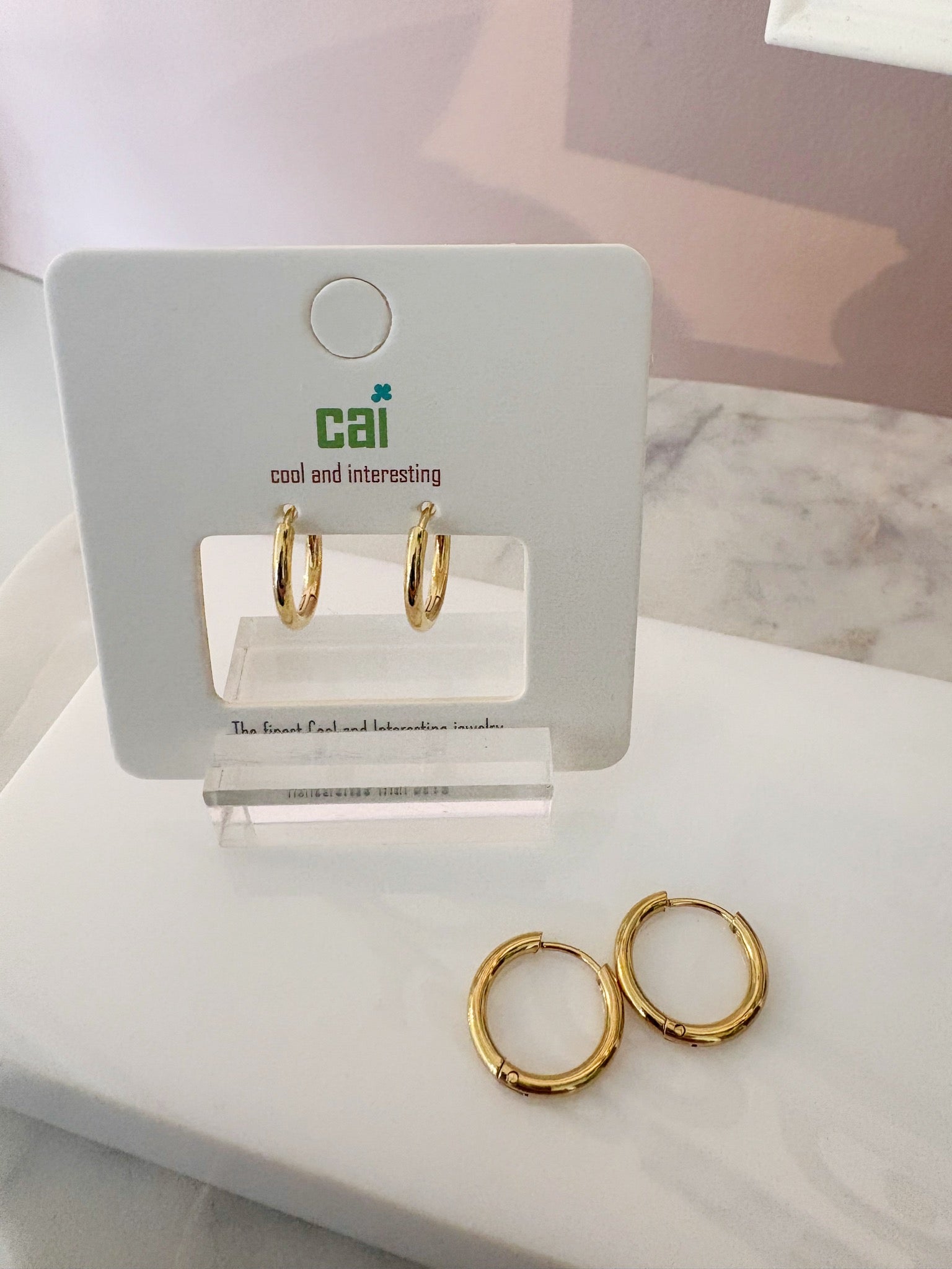 Bold Hoop Earrings {12mm/Gold}