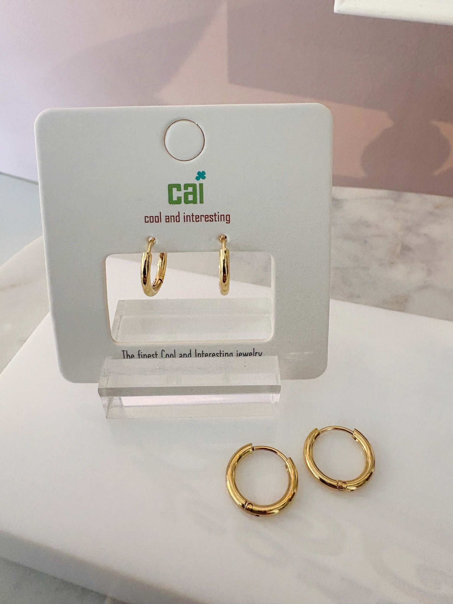 Bold Hoop Earrings {10mm/Gold}