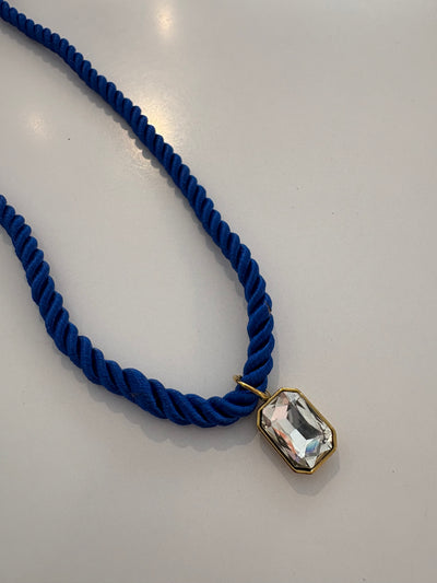 Tailyn Rope Necklace {Gold/Cobalt}