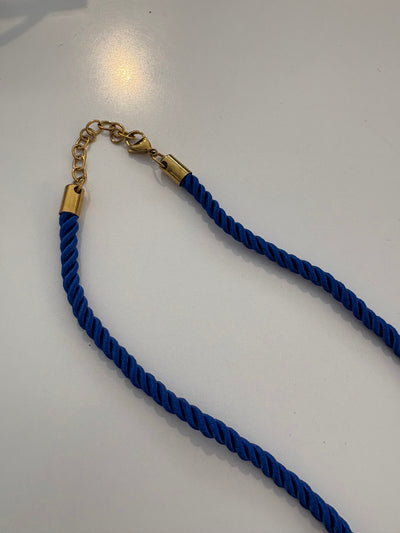 Tailyn Rope Necklace {Gold/Cobalt}