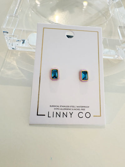 Whitney Enamel Screwback Earrings {Violet Bloom}