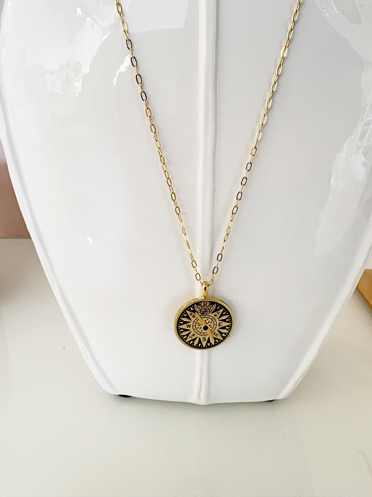 Compass Necklace {Gold}