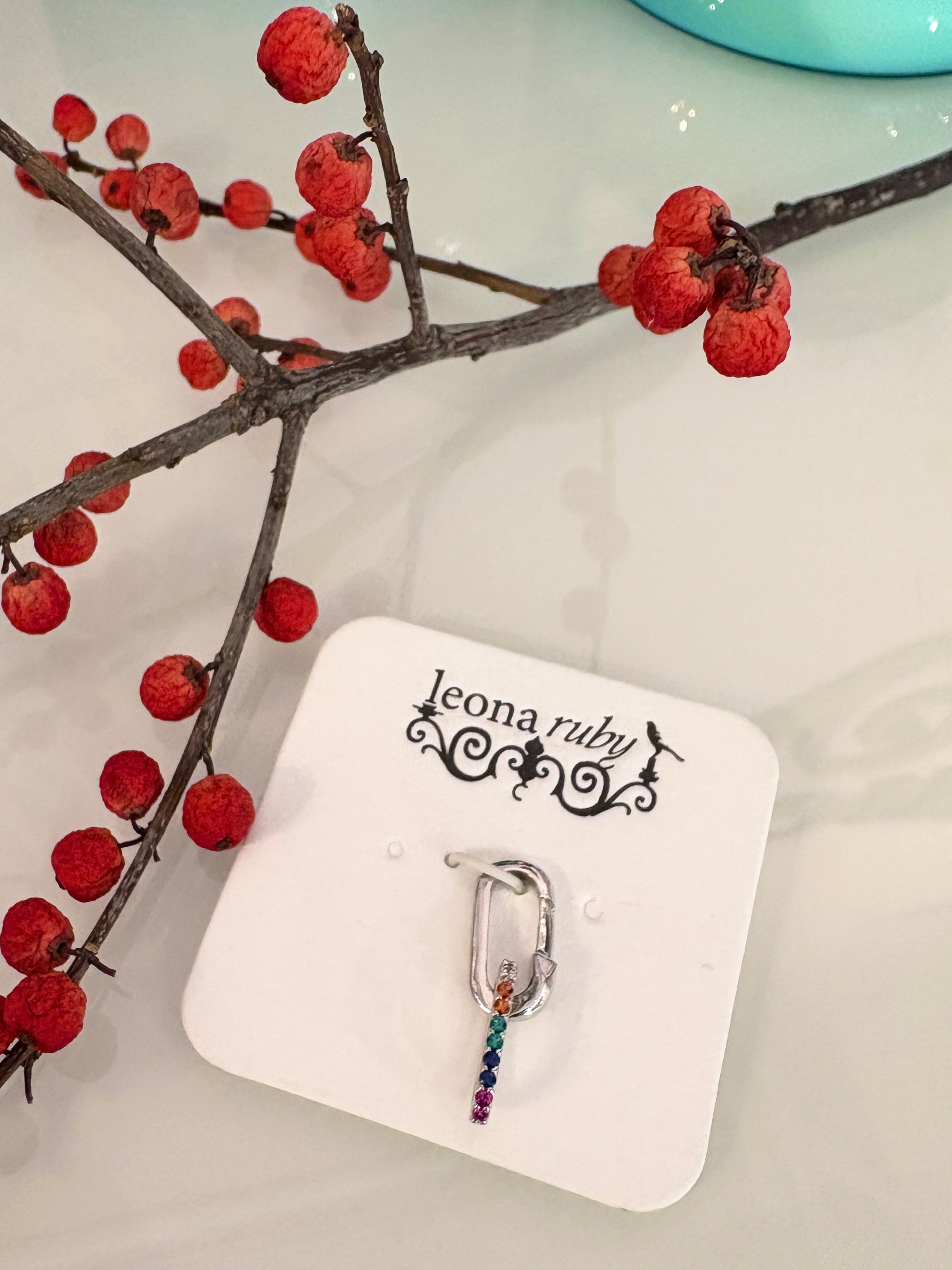 Rainbow Charm Connector {Silver}