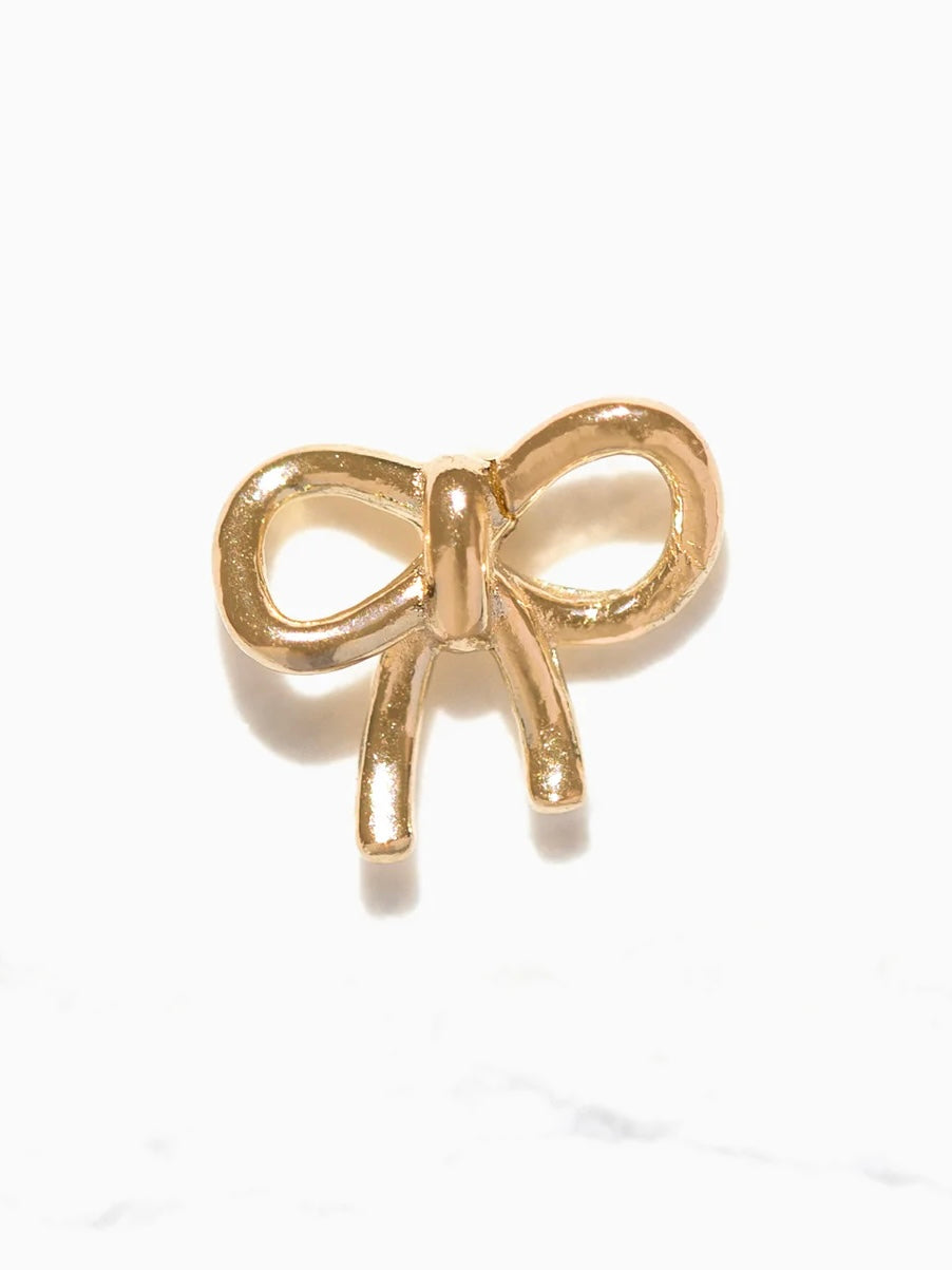 Little Bow Ballback Stud Earring {10kt}