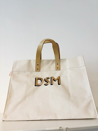 DSM Canvas Tote {Khaki/Black}