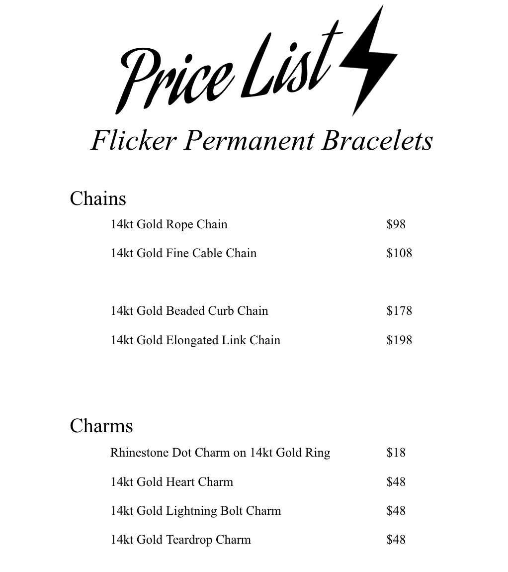 14kt Gold Flicker Bracelet {Deposit}