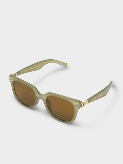 Manhattan Sunglasses {Frosted Green Transparent}