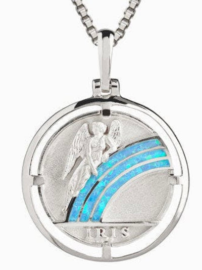 Iris Medallion Necklace {Silver}